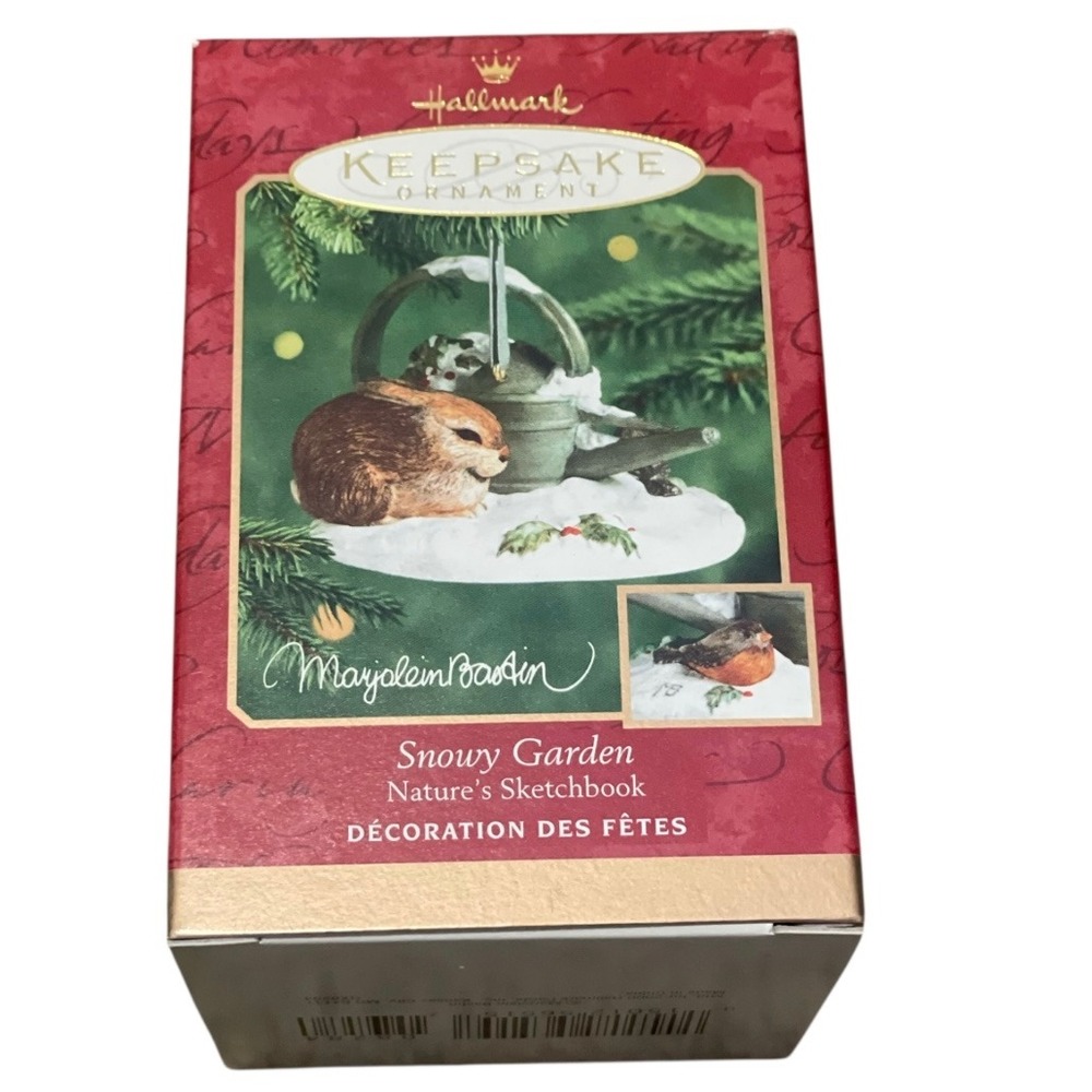 Hallmark Keepsake Ornament Snowy Garden Natures Sketchbook Marjolein Bastin 2000